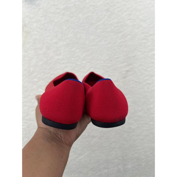 Rothy's Womens 8.5 Red The Point Knit Flat Balletcore Comfort Sustainable Preppy - Picture 6 of 15